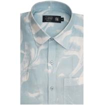 Print Blue Shirt : Party