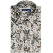 Print Brown Shirt : Slim