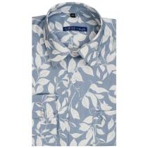 Print Gray Shirt : Slim