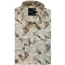 Print Brown Shirt : Party