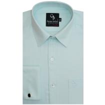 Self Design Aqua Blue Shirt : Business