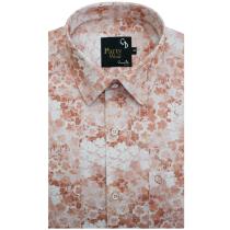 Print Peach Shirt : Party