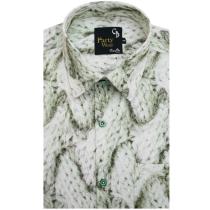 Print Green Shirt : Party