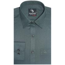 Self Design Dark Green Shirt : Business