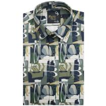 Print Green Shirt : Party