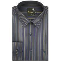 Stripes Navy Blue Shirt : Business