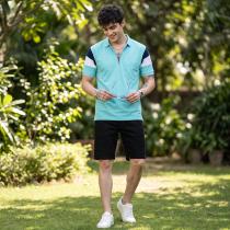 Combination Aqua Blue T-shirt : Regular