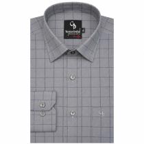 Checks Light Gray Shirt : Business
