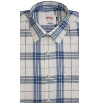 Checks Navy Blue Shirt : 