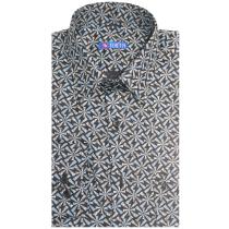 Print Blue Shirt : Slim