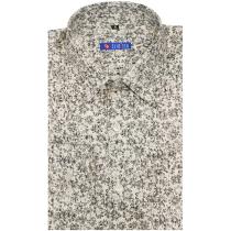 Print Cream Shirt : Slim