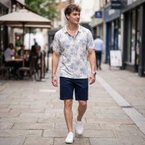 Print Blue T-shirt : Regular