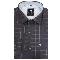 Checks Dark Gray Shirt : Business