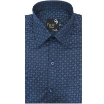 Print Navy Blue Shirt : Party