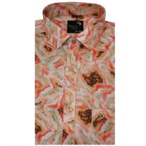 Print Peach Shirt : Party