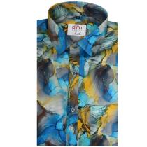 Print Blue Shirt : Ditto