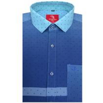 Combination Navy Blue Shirt : Party
