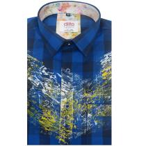 Handpainted Blue Shirt : Ditto