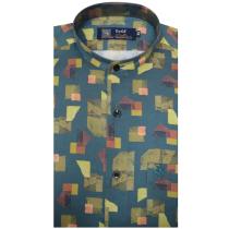 Print Blue Shirt : Party