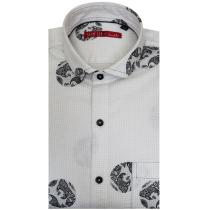 Print Black Shirt : Slim