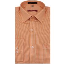 Checks Peach Shirt : Slim