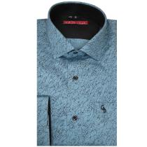 Print Green Shirt : Slim