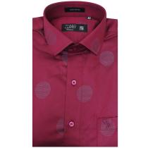 Self Design Maroon Shirt : Business