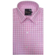 Checks Pink Shirt : Business
