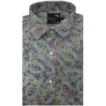 Print Green Shirt : Party