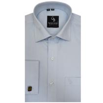 Self Design Light Blue Shirt : Business