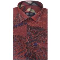 Print Rust Shirt : Party