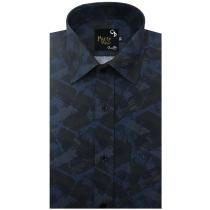 Print Blue Shirt : Party