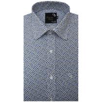 Print Blue Shirt : Party