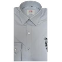 Embroidered Gray Shirt : Ditto