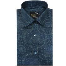 Print Navy Blue Shirt : Party