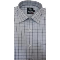 Checks Gray Shirt : Business