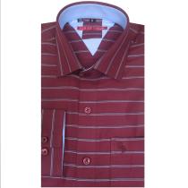 Stripes Maroon Shirt : Slim