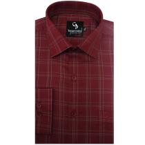 Checks Maroon Shirt : Business