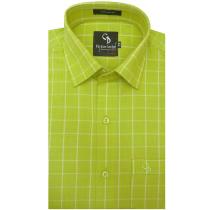 Checks Dark Green Shirt : Business