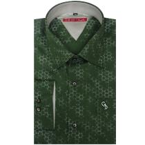 Print Green Shirt : Slim