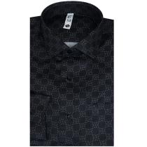 Print Black Shirt : Slim