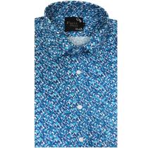 Print Blue Shirt : Party