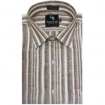Stripe Brown Shirt : Business