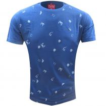 Print Blue T-shirt : Itutu (Slim Fit)