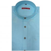 Plain Aqua Blue Shirt : Slim