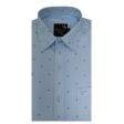 Print Blue Shirt : Party