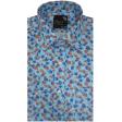 Print Blue Shirt : Party