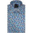 Print Blue Shirt : Party