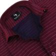 Stripes Maroon Shirt : Business