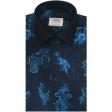 Print Blue Shirt : Ditto